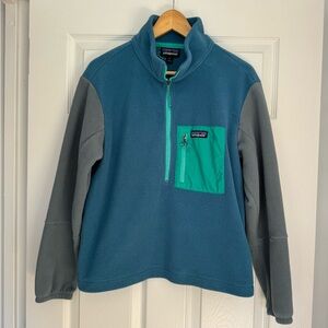 Blue Patagonia Microdini Half-Zip Fleece Pullover